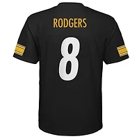 Preschool Outerstuff Aaron Rodgers Black Pittsburgh Steelers Replica Player Jersey