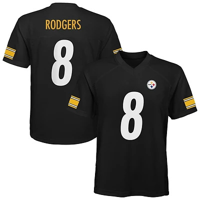 Preschool Outerstuff Aaron Rodgers Black Pittsburgh Steelers Replica Player Jersey