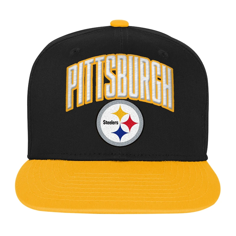 Preschool Outerstuff Black Pittsburgh Steelers Essentials Snapback Hat
