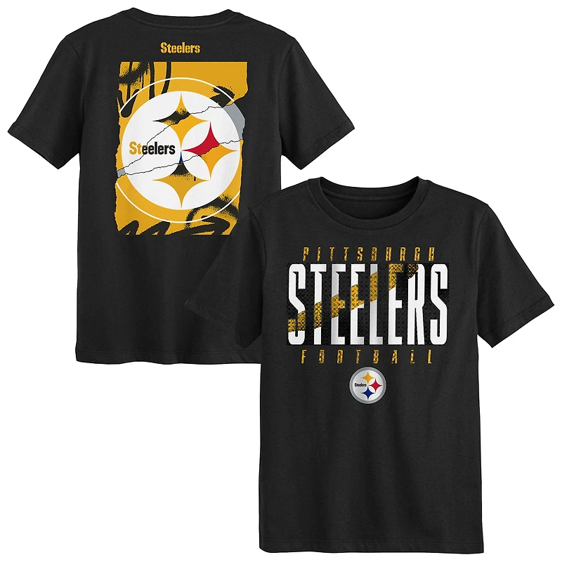Preschool Outerstuff Black Pittsburgh Steelers Posterize T-Shirt