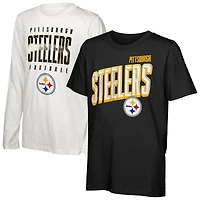 Ensemble de t-shirts « The Mix Combo » des Pittsburgh Steelers pour enfants d'âge préscolaire