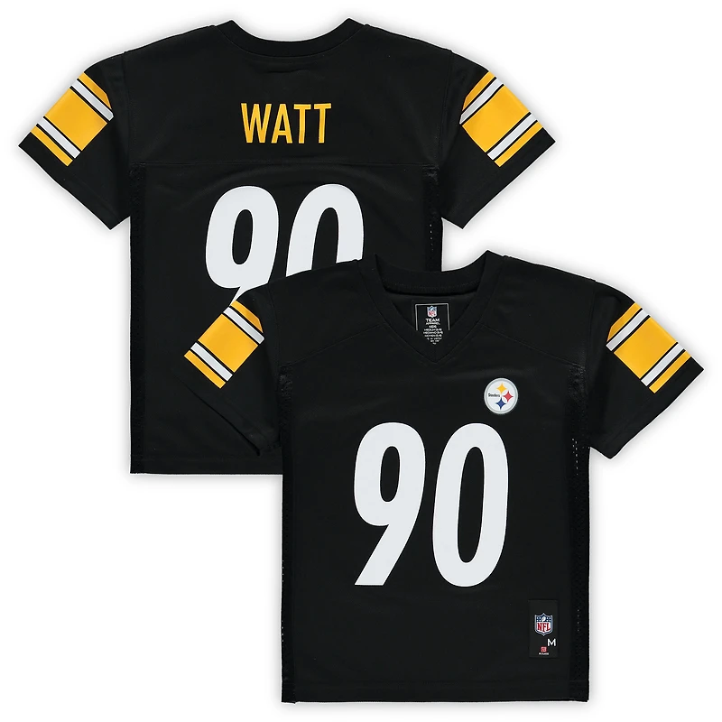 École maternelle T.J. Maillot de joueur réplique des Steelers Pittsburgh noir Watt