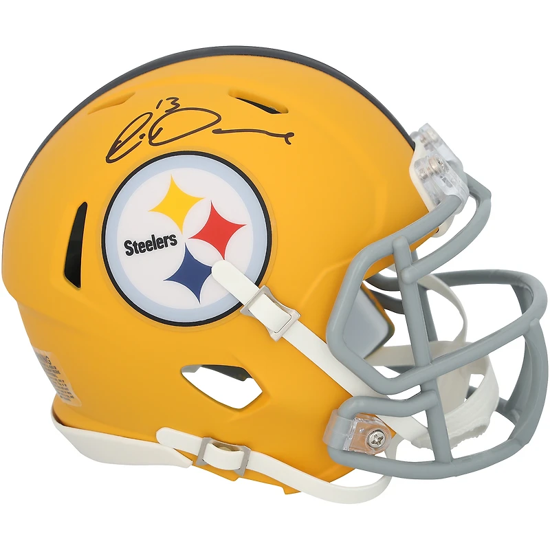Rico Dowdle Pittsburgh Steelers Autographed Riddell 2025 Alternate Speed Mini Helmet