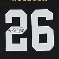 Maillot authentique noir Mitchell & Ness autographié par Rod Woodson des Steelers de Pittsburgh