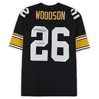 Rod Woodson Pittsburgh Steelers Autographed Black Mitchell & Ness Authentic Jersey with "HOF 09" Inscription
