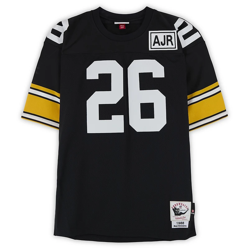 Rod Woodson Pittsburgh Steelers Autographed Black Mitchell & Ness Authentic Jersey with "HOF 09" Inscription