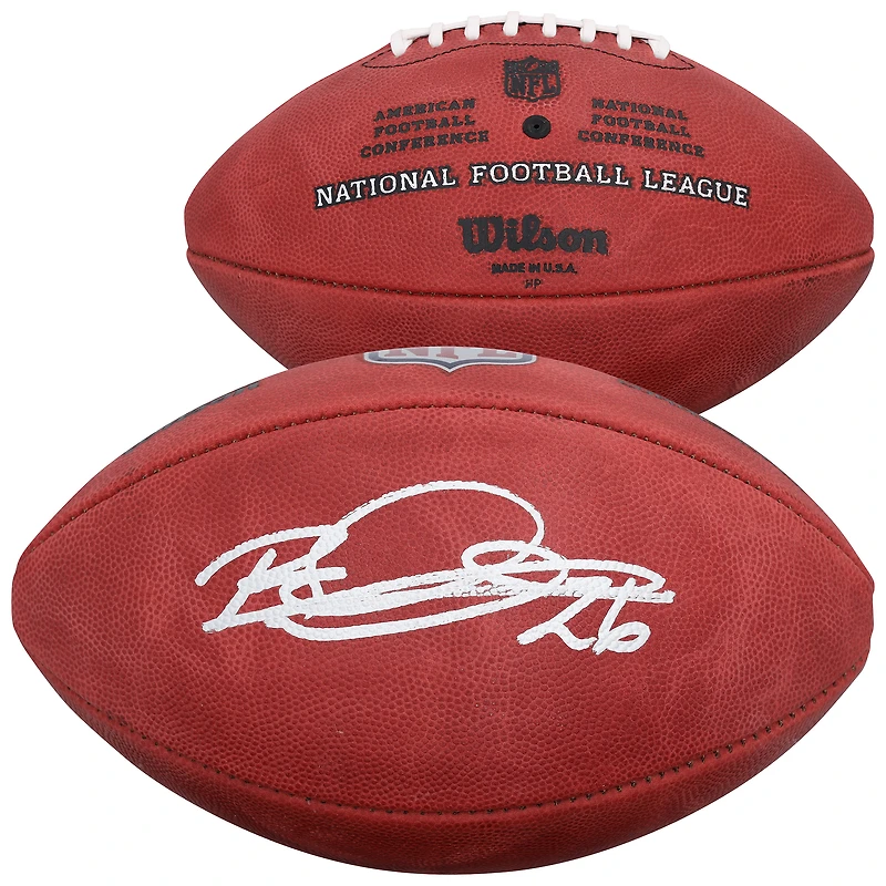 Ballon de football américain Duke en couleur, autographié par Rod Woodson des Steelers de Pittsburgh