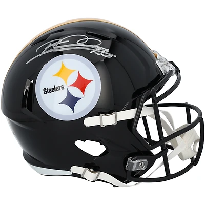 Casque réplique Riddell Speed autographié par Rod Woodson des Steelers de Pittsburgh