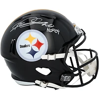 Casque réplique Riddell Speed ​​autographié par Rod Woodson des Steelers de Pittsburgh avec inscription « HOF 09 »