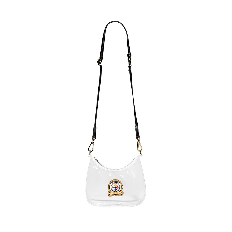 Sac à bandoulière incurvé transparent Stoney Clover Lane des Pittsburgh Steelers