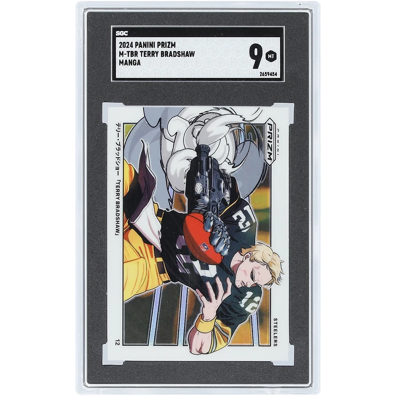 Carte Terry Bradshaw Pittsburgh Steelers 2024 Panini Prizm Manga Case Hit #M-TBR Authentifiée SGC (9 cartes)