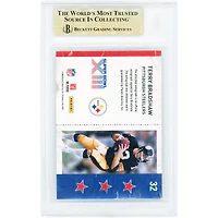 Carte autographiée par Terry Bradshaw (Pittsburgh Steelers) - Collection Panini Playoff Contenders 2010 - Billets pour le Super Bowl n° 32 - Authentifiée BGS 9.5