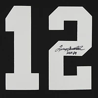 Maillot authentique noir Mitchell & Ness autographié par Terry Bradshaw des Steelers de Pittsburgh, avec inscription « HOF 89 ».