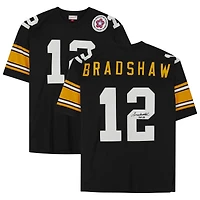 Terry Bradshaw Pittsburgh Steelers Autographed Black Mitchell & Ness Authentic Jersey with "HOF 89" Inscription