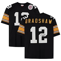 Terry Bradshaw Pittsburgh Steelers Autographed Black Mitchell & Ness Authentic Jersey with "HOF 89" Inscription