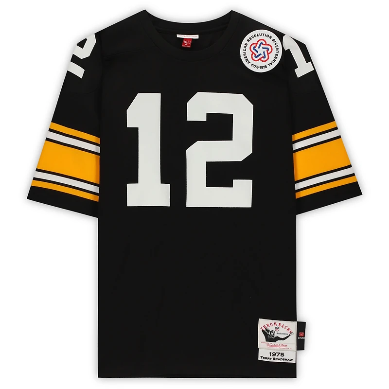 Terry Bradshaw Pittsburgh Steelers Autographed Black Mitchell & Ness Authentic Jersey