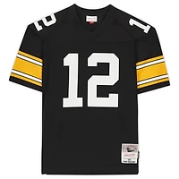 Terry Bradshaw Pittsburgh Steelers Autographed Mitchell & Ness Throwback Black Replica Jersey with "HOF 89" Inscription