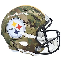 Casque réplique autographié Riddell CAMO Alternate Speed ​​des Pittsburgh Steelers par Terry Bradshaw