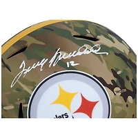 Casque réplique autographié Riddell CAMO Alternate Speed ​​des Pittsburgh Steelers par Terry Bradshaw