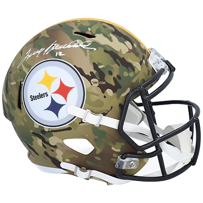 Casque réplique autographié Riddell CAMO Alternate Speed ​​des Pittsburgh Steelers par Terry Bradshaw
