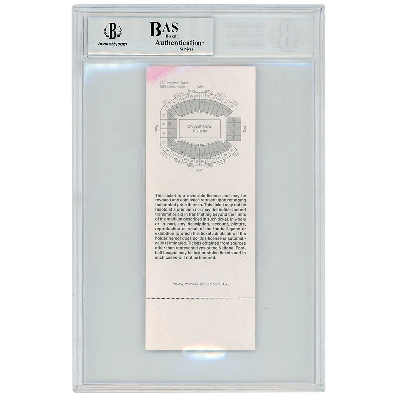 Billet autographié par Terry Bradshaw des Pittsburgh Steelers avec l'inscription « SB XIII MVP » - Beckett/Fanatics Witnessed