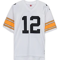 Terry Bradshaw Pittsburgh Steelers Autographed White Mitchell & Ness Replica Jersey with "HOF 89" Inscription
