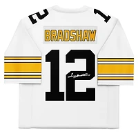 Terry Bradshaw Pittsburgh Steelers Autographed White Mitchell & Ness Replica Jersey
