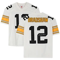 Terry Bradshaw Pittsburgh Steelers Autographed White Mitchell & Ness Replica Jersey