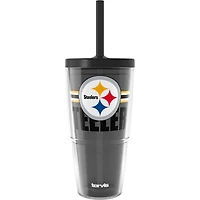 Gobelet classique Tervis Pittsburgh Steelers de 24 oz avec couvercle à paille Go the Distance