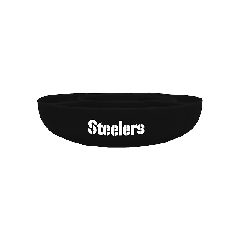 The Memory Company Pittsburgh Steelers 40oz. Glass Tumbler with Silicone Snack Tray