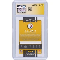 T.J. Watt Pittsburgh Steelers Autographed 2017 Panini Donruss #372 CGC Fanatics Witnessed Authenticated 9/10 Rookie Card