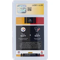 T.J. Watt Pittsburgh Steelers Autographed 2017 Panini Donruss Optic Illusions #27 CGC Fanatics Witnessed Authenticated 9/10 Rookie Card