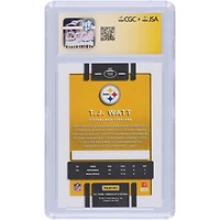 Carte de recrue Panini Donruss Optic #122 autographiée 2017 des Pittsburgh Steelers par T.J. Watt, témoin des fanatiques de CGC, authentifiée 9/10