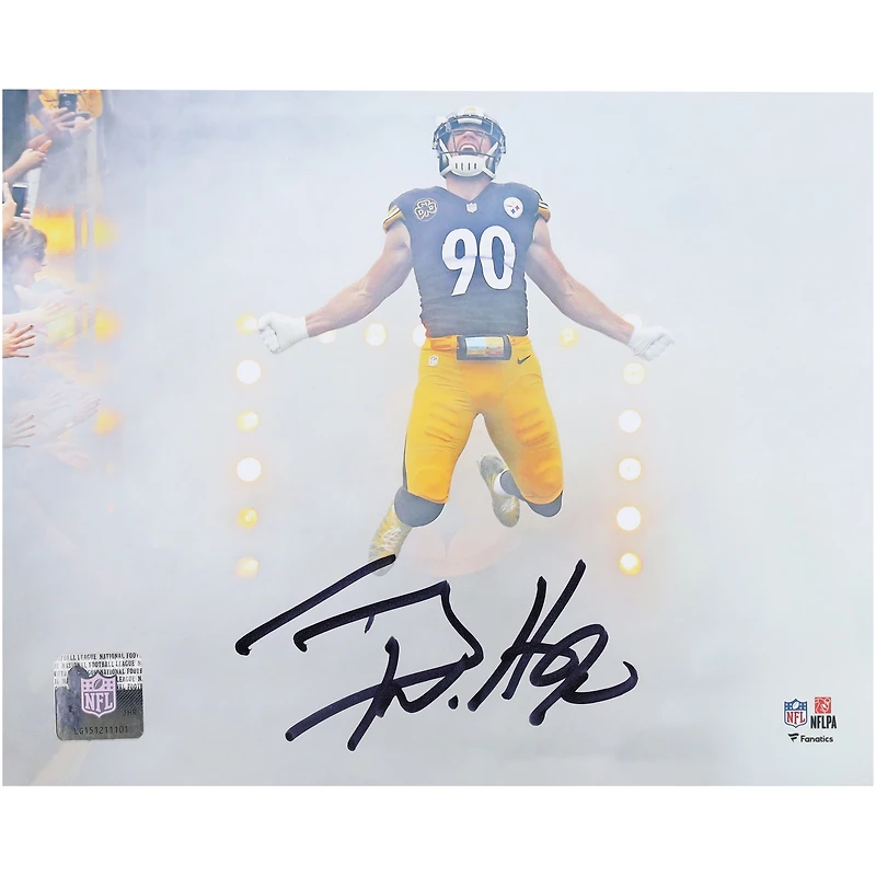 T.J. Watt Pittsburgh Steelers Autographed 8" x 10" Smoke Entrance Photograph