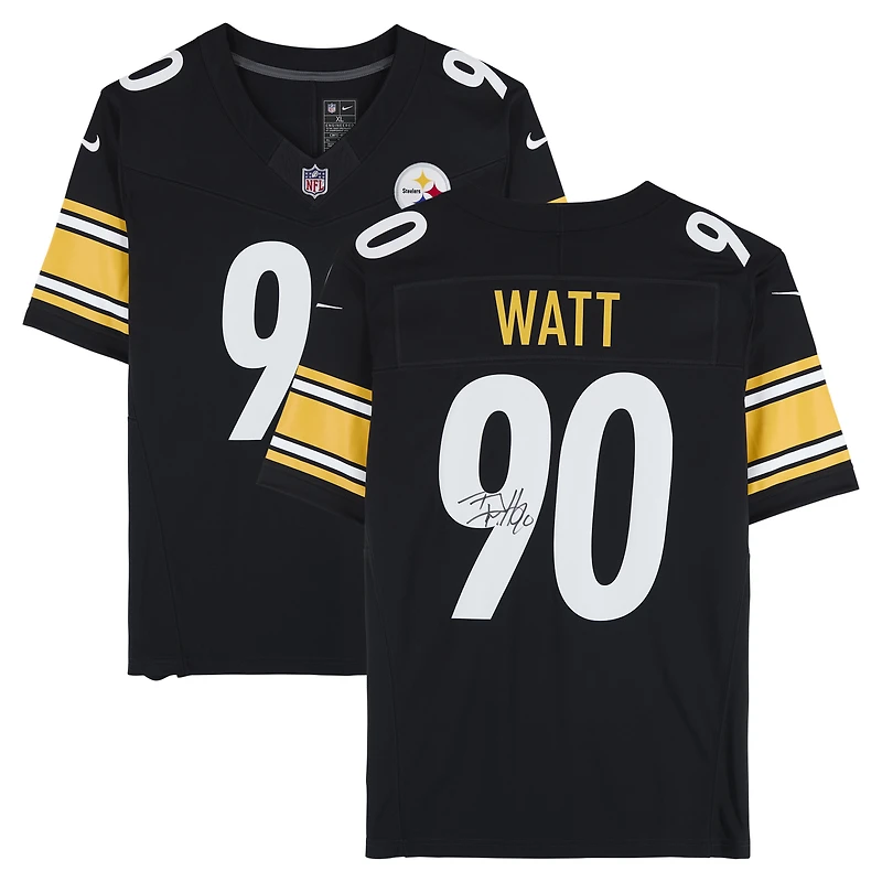 T.J. Watt Pittsburgh Steelers Autographed Black Nike Vapor F.U.S.E. Limited Jersey