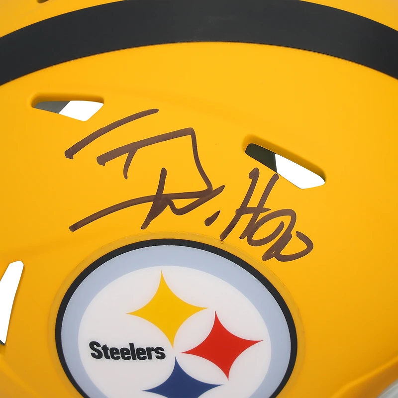 Mini-casque Riddell 2025 Alternate Speed autographié par T.J. Watt des Steelers de Pittsburgh