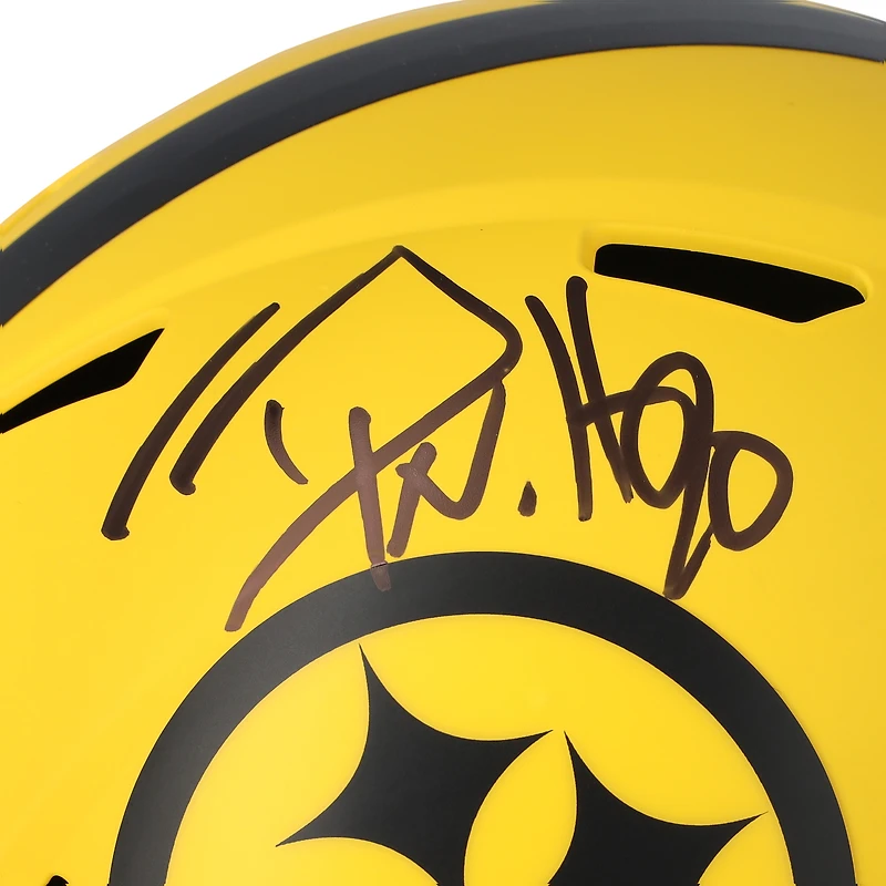 Réplique du casque Riddell Rave Speed autographié par T.J. Watt des Pittsburgh Steelers