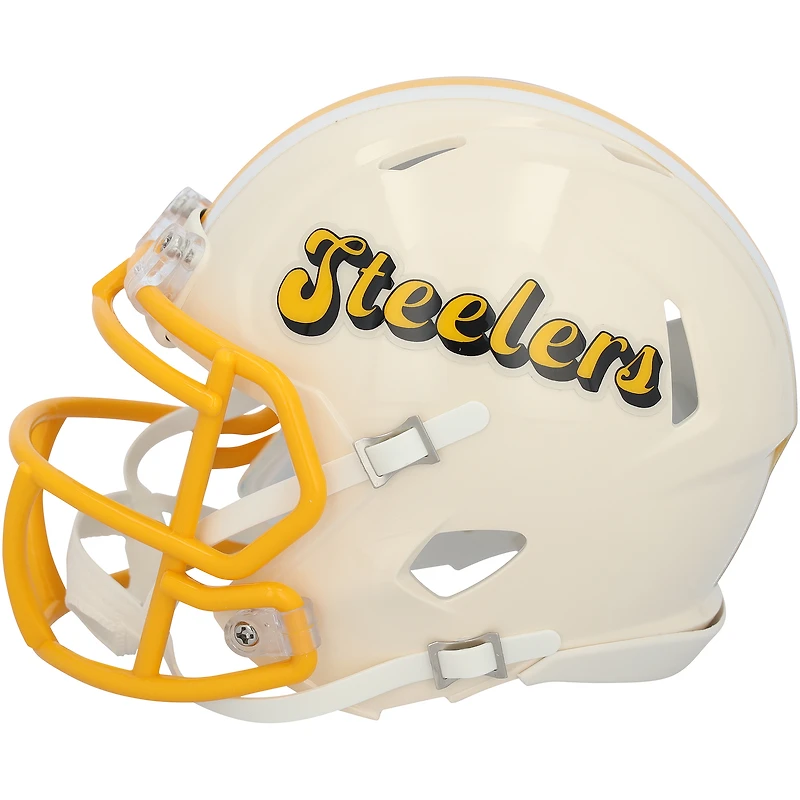 Mini-casque Riddell Retro Speed ​​autographié par T.J. Watt des Steelers de Pittsburgh