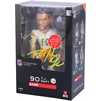 Figurine en vinyle couleur de 15 cm GameChanger de la série 5 autographiée par T.J. Watt des Pittsburgh Steelers