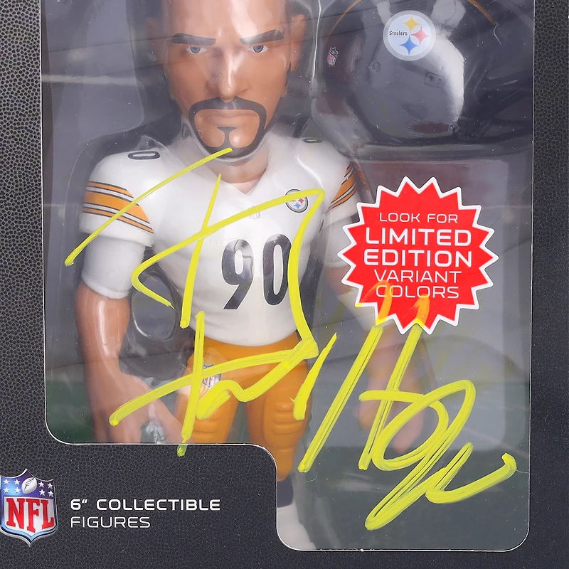 Figurine en vinyle couleur de 15 cm GameChanger de la série 5 autographiée par T.J. Watt des Pittsburgh Steelers
