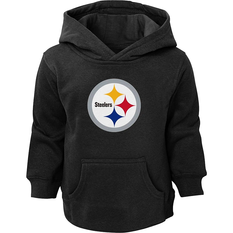 Sweat à capuche noir avec logo des Steelers de Pittsburgh pour tout-petit