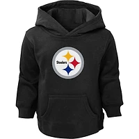 Sweat à capuche noir avec logo des Steelers de Pittsburgh pour tout-petit