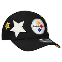 Toddler New Era  Black Pittsburgh Steelers  Stardom 9FORTY A-Frame Adjustable Hat