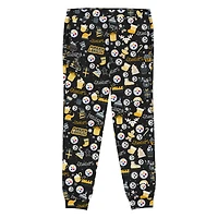 Toddler Outerstuff Black Pittsburgh Steelers Chestnut Holiday Sleep Set