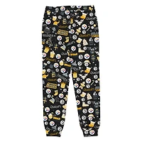 Toddler Outerstuff Black Pittsburgh Steelers Chestnut Holiday Sleep Set