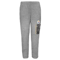 Ensemble sweat-shirt et pantalon Pittsburgh Steelers gris chiné pour tout-petit