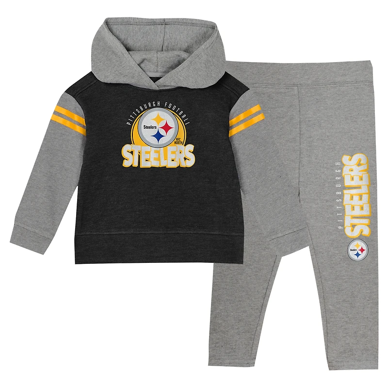 Ensemble deux pièces pour tout-petits Pittsburgh Steelers Club House avec haut à capuche manches longues et leggings