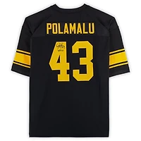 Troy Polamalu Pittsburgh Steelers Autographed Black Mitchell & Ness Authentic Jersey with "HOF 20" Inscription 