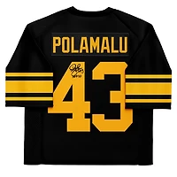 Troy Polamalu Pittsburgh Steelers Autographed Black Mitchell & Ness Authentic Jersey with "HOF 20" Inscription 