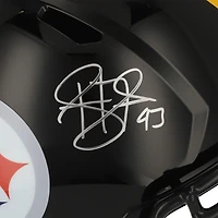 Casque réplique grandeur nature Riddell Speed ​​autographié par Troy Polamalu des Pittsburgh Steelers